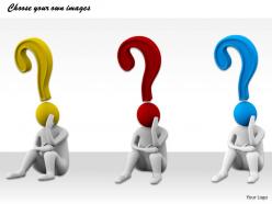 1113 3d worried man with question mark ppt graphics icons powerpoint