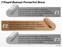 1113 business ppt diagram 3 staged business process text boxes powerpoint template