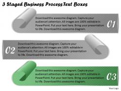 1113 business ppt diagram 3 staged business process text boxes powerpoint template