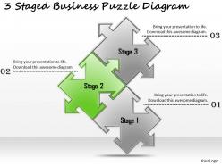1113 business ppt diagram 3 staged business puzzle diagram powerpoint template