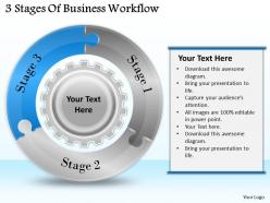 1113 business ppt diagram 3 stages of business workflow powerpoint template