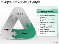 1113 business ppt diagram 3 steps in business triangle powerpoint template