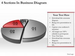 1113 business ppt diagram 4 sections in business diagram powerpoint template