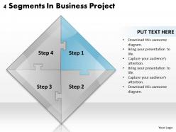 1113 business ppt diagram 4 segments in business project powerpoint template