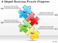 53027068 style puzzles matrix 4 piece powerpoint presentation diagram infographic slide
