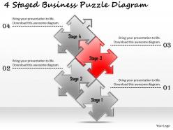 1113 business ppt diagram 4 staged business puzzle diagram powerpoint template
