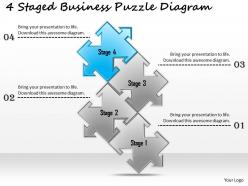 1113 business ppt diagram 4 staged business puzzle diagram powerpoint template