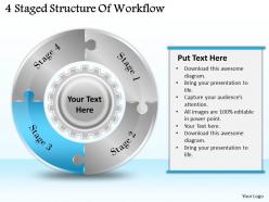 1113 business ppt diagram 4 staged structure of workflow powerpoint template