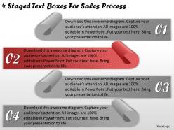1113 business ppt diagram 4 staged text boxes for sales process powerpoint template