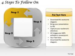1113 business ppt diagram 4 steps to follow on powerpoint template