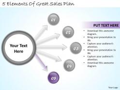 1113 business ppt diagram 5 elements of great sales plan powerpoint template