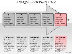 1113 business ppt diagram 5 staged linear process flow powerpoint template
