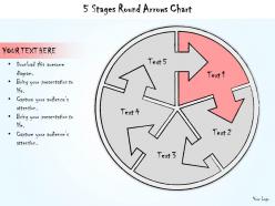 1113 business ppt diagram 5 stages round arrows chart powerpoint template