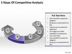 1113 business ppt diagram 5 steps of competitive analysis powerpoint template