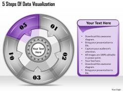 1113 business ppt diagram 5 steps of data visualization powerpoint template