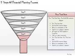 1113 business ppt diagram 5 steps of financial planning process powerpoint template