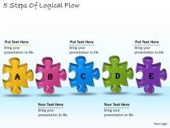 1113 Business Ppt diagram 5 Steps Of Logical Flow Powerpoint Template