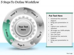1113 business ppt diagram 5 steps to define workflow powerpoint template