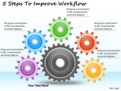 1113 business ppt diagram 5 steps to improve workflow powerpoint template