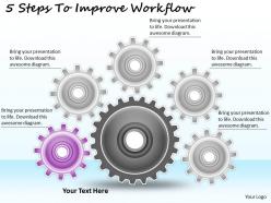 1113 business ppt diagram 5 steps to improve workflow powerpoint template