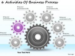 1113 business ppt diagram 6 activities of business process powerpoint template