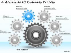 1113 business ppt diagram 6 activities of business process powerpoint template
