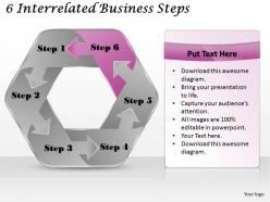 1113 business ppt diagram 6 interrelated business steps powerpoint template