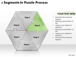 1113 business ppt diagram 6 segments in puzzle process powerpoint template