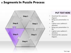 1113 business ppt diagram 6 segments in puzzle process powerpoint template