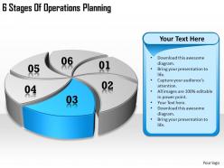 1113 business ppt diagram 6 stages of operations planning powerpoint template