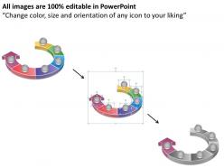 44263056 style circular semi 6 piece powerpoint presentation diagram infographic slide