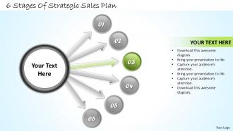 1113 business ppt diagram 6 stages of strategic sales plan powerpoint template