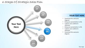 1113 business ppt diagram 6 stages of strategic sales plan powerpoint template