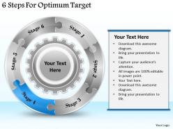 1113 business ppt diagram 6 steps for optimum target powerpoint template