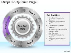 1113 business ppt diagram 6 steps for optimum target powerpoint template