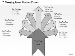 1113 business ppt diagram 7 diverging arrows business process powerpoint template