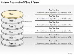 1113 business ppt diagram business organizational chart 6 stages powerpoint template