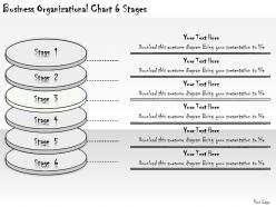1113 business ppt diagram business organizational chart 6 stages powerpoint template