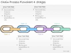 1113 business ppt diagram chain process flowchart 4 stages powerpoint template
