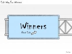 1113 business ppt diagram exit way for winners powerpoint template