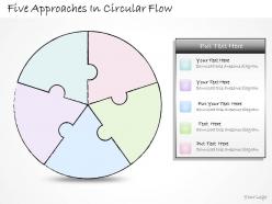 1113 business ppt diagram five approaches in circular flow powerpoint template