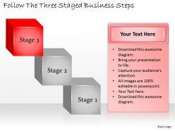 1113 business ppt diagram follow the three staged business steps powerpoint template