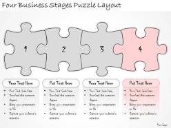 1113 business ppt diagram four business stages puzzle layout powerpoint template