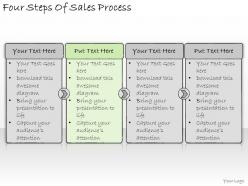 1113 business ppt diagram four steps of sales process powerpoint template