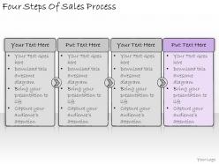 1113 business ppt diagram four steps of sales process powerpoint template
