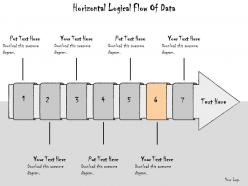 1113 business ppt diagram horizontal logical flow of data powerpoint template
