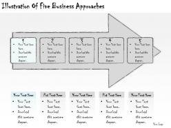1113 business ppt diagram illustration of five business approaches powerpoint template