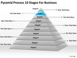 1113 business ppt diagram pyramid process 10 stages for business powerpoint template