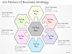 1113 business ppt diagram six factors of business strategy powerpoint template