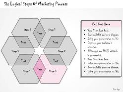 1113 business ppt diagram six logical steps of marketing process powerpoint template